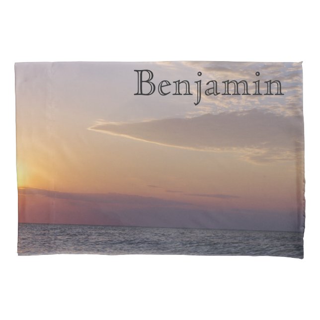 Sunrise on Beach Pillowcase (Front-Left)