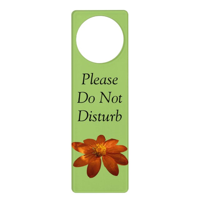 Sunrise on Mexican Sunflower Orange Floral Door Hanger (Front)
