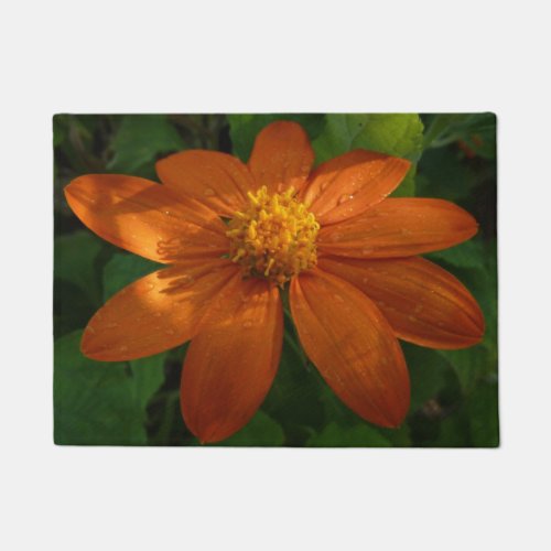 Sunrise on Mexican Sunflower Orange Floral Doormat