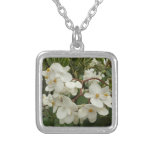Sunrise on Mexican Sunflower Orange Floral Silver Plated Necklace