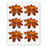 Sunrise on Mexican Sunflower Orange Floral Temporary Tattoos