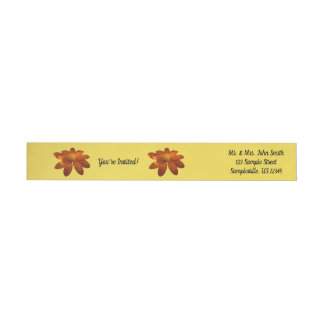 Sunrise on Mexican Sunflower Orange Floral Wrap Around Label