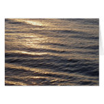 Sunrise on Ocean Waters Blue Abstract Photography Card