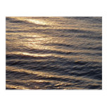 Sunrise on Ocean Waters Blue Abstract Photography Postcard