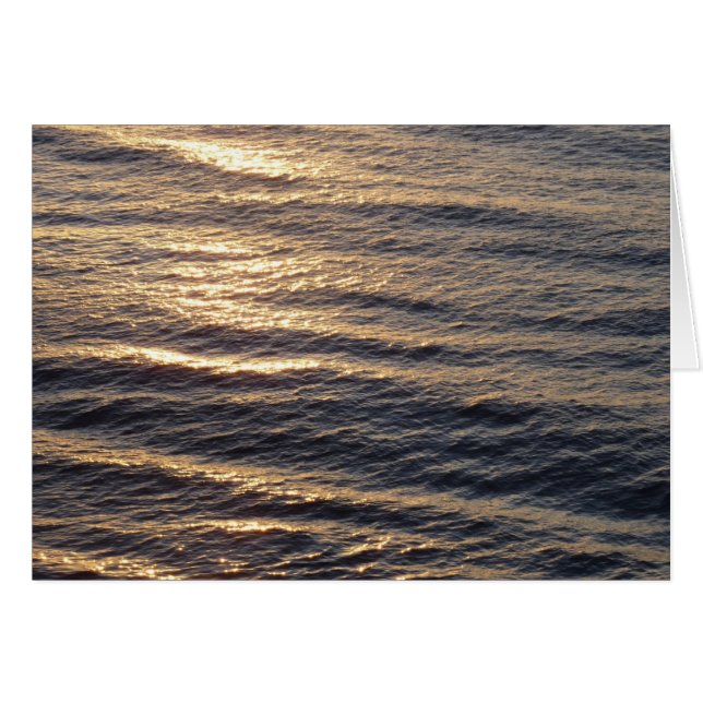 Sunrise on Ocean Waters Calming Photography Cards (Front Horizontal)