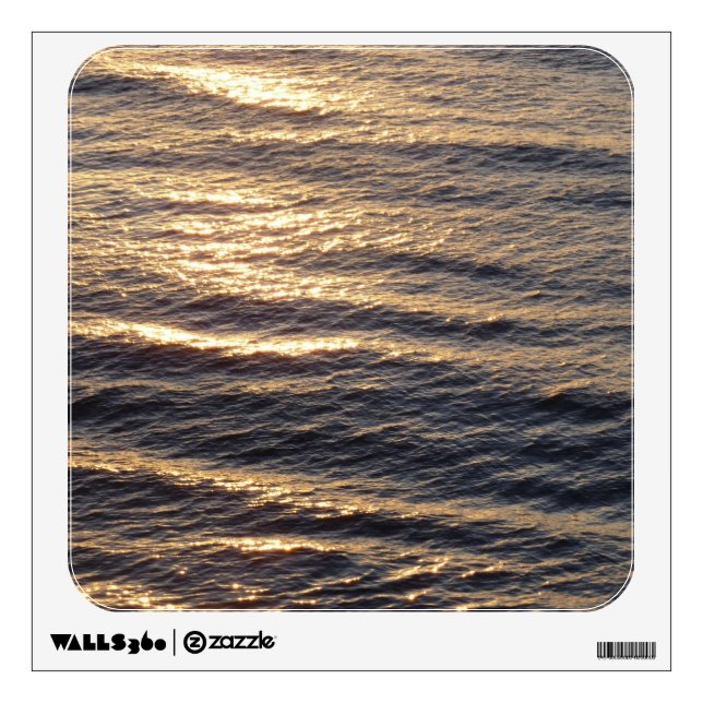 Sunrise on Ocean Waters Calming Photography Wall Sticker (Front)