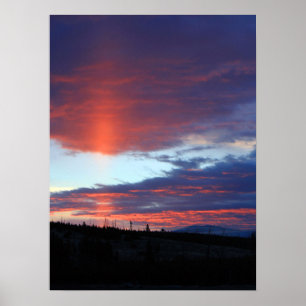 Sunrise on Swan Lake Flat Poster