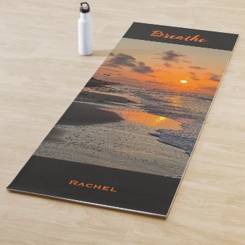 Sunrise On Texas Coast  Personalized  Yoga Mat by PicturesByDesign at Zazzle