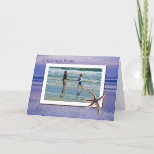 Sunrise On The Beach Photo Template card