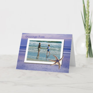 Sunrise On The Beach Photo Template card