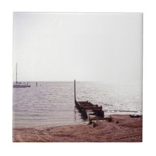 sunrise on the beach photograph ceramic tile