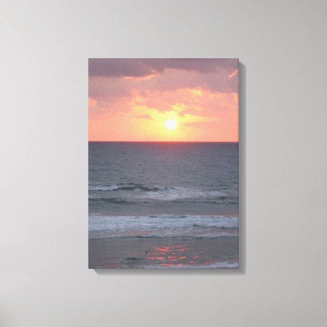 Sunrise on the beach Wrapped Canvas Print (Front)