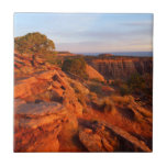 Sunrise on the Grand View Trail at CO Monument Ceramic Tile