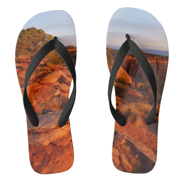 Sunrise on the Grand View Trail at CO Monument Flip Flops (Footbed)