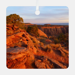 Sunrise on the Grand View Trail at CO Monument Metal Ornament