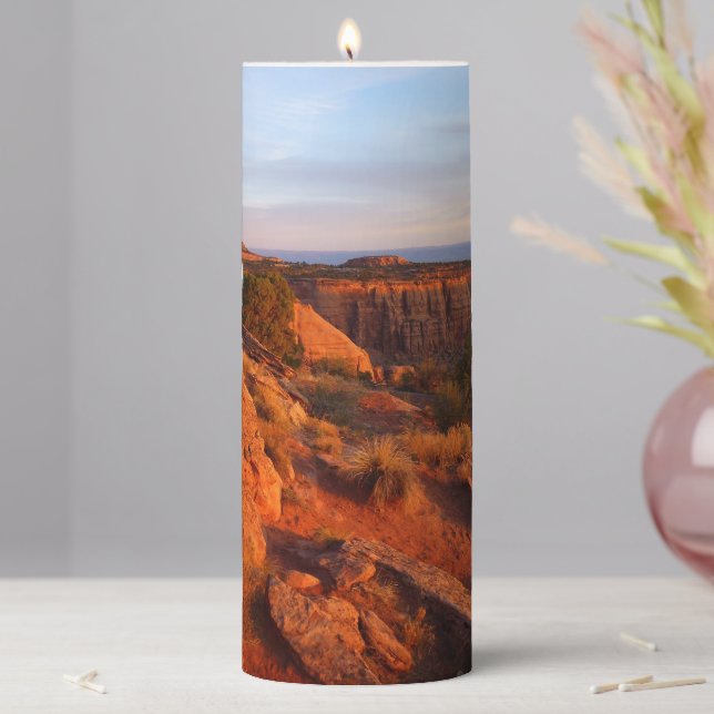 Sunrise on the Grand View Trail at CO Monument Pillar Candle (In Situ)