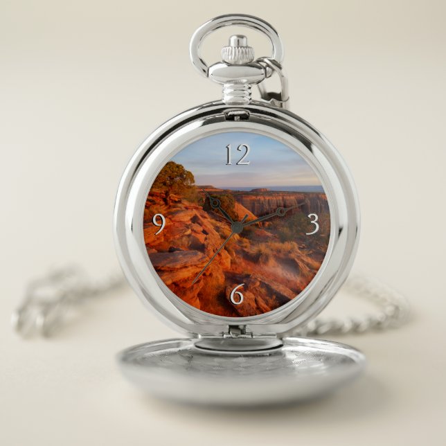 Sunrise on the Grand View Trail at CO Monument Pocket Watch (Inside)