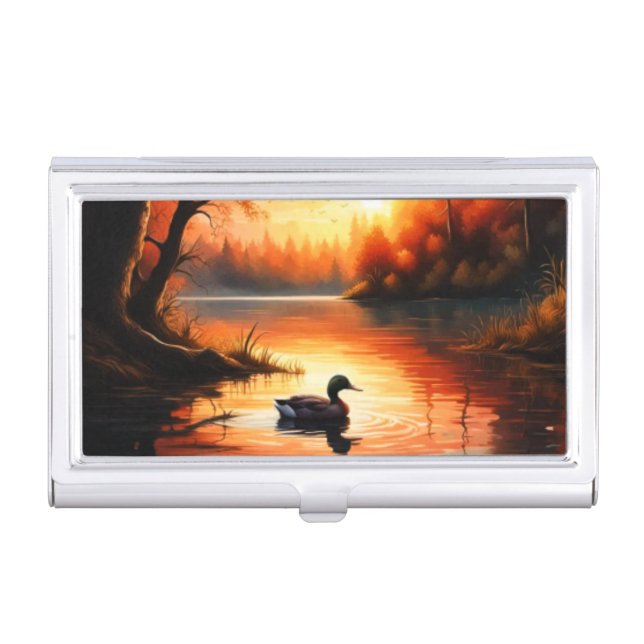 Sunrise on the Lake Business Card Case (Front)
