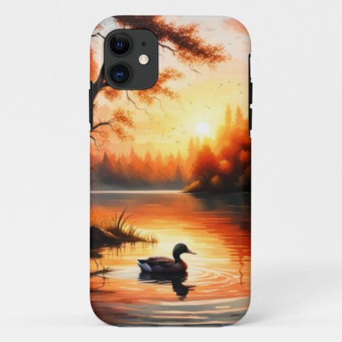 Sunrise on the Lake iPhone 11 Case