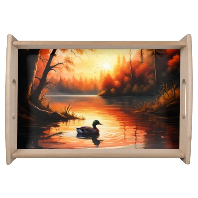 Sunrise on the Lake Serving Tray (Front)
