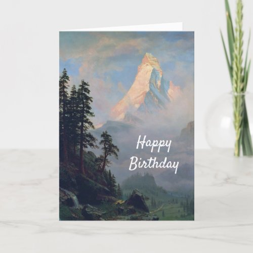 Sunrise on the Matterhorn Birthday Card