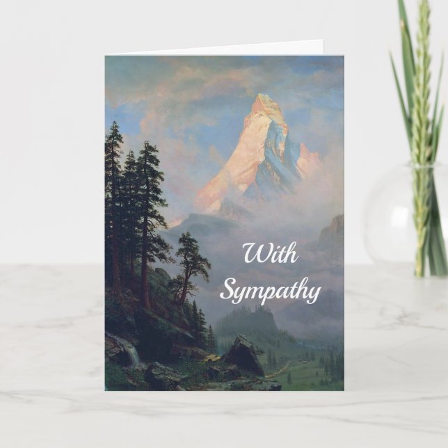 Sunrise on the Matterhorn Sympathy Card (Front)