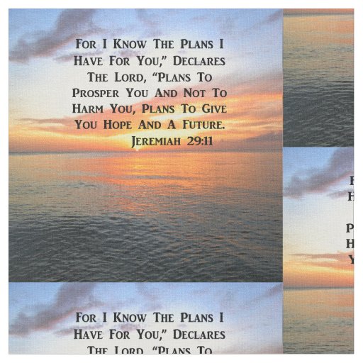 SUNRISE ON THE OCEAN PHILIPPIANS 4:13 SCRIPTURE FABRIC