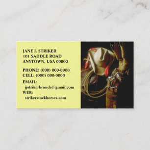 SUNRISE ON WESTERN GEAR BUSINESS CARDS COWBOY HAT