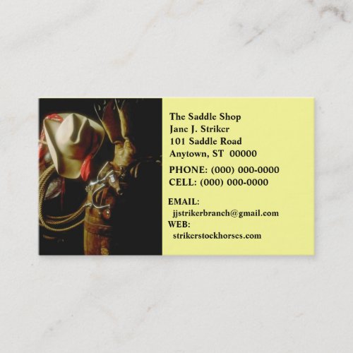 SUNRISE ON WESTERN GEAR BUSINESS CARDS COWBOY HAT