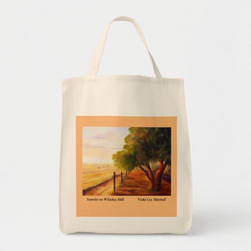 Sunrise on Whiskey Hill Canvas Grocery Bag