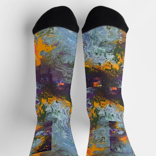 Sunrise on Yellow knife Bay. Socks (Top)