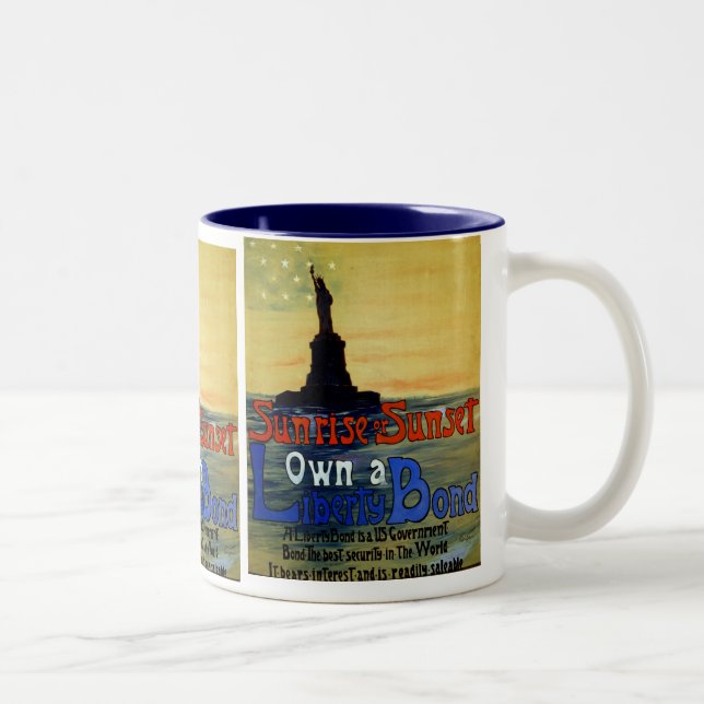 Sunrise or Sunset Own a Liberty Bond Two-Tone Coffee Mug (Right)