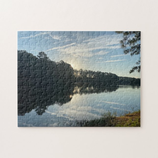 Sunrise Over a Georgia Lake Jigsaw Puzzle (Horizontal)