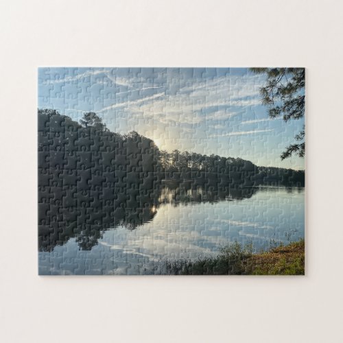 Sunrise Over a Georgia Lake Jigsaw Puzzle