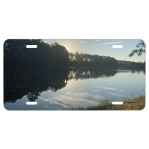 Sunrise Over A Georgia Lake License Plate