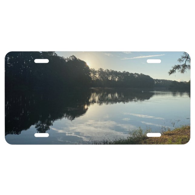 Sunrise Over A Georgia Lake License Plate (Front)