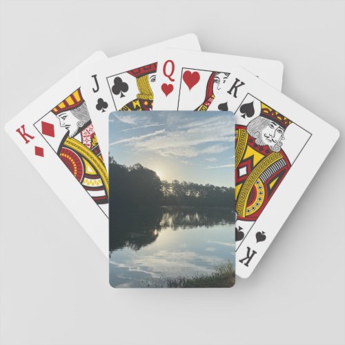 Sunrise Over a Georgia Lake Playing Cards
