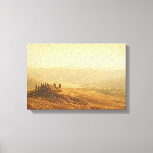 Sunrise over a landscape in Tuscany canvas