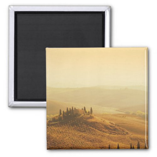 Sunrise over a landscape in Tuscany magnet