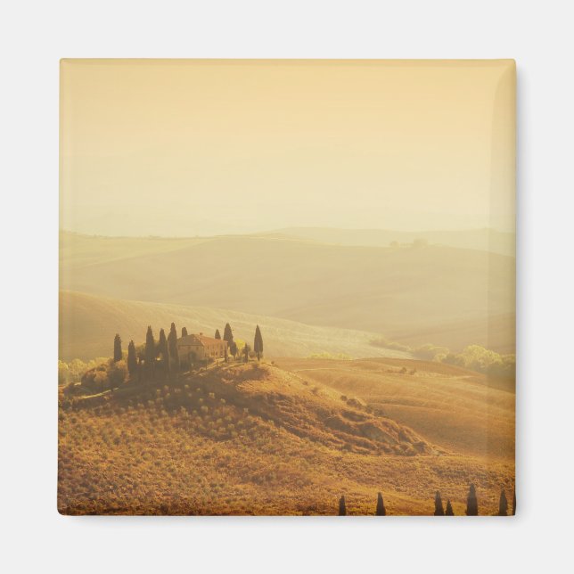 Sunrise over a landscape in Tuscany magnet (Front)
