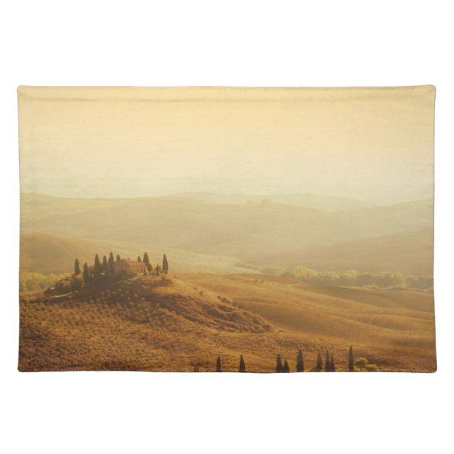 Sunrise over a landscape in Tuscany placemat (Front)