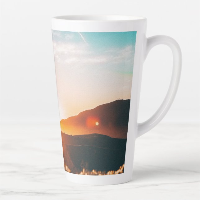 sunrise over a mountain latte mug (Right)