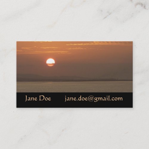 Sunrise over Aruba I Caribbean Seascape Business Card