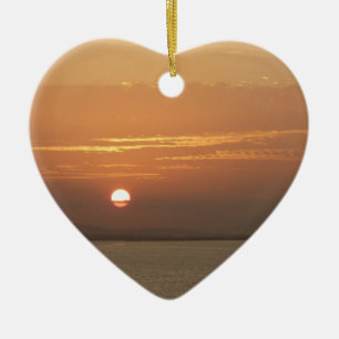 Sunrise over Aruba I Caribbean Seascape Ceramic Ornament