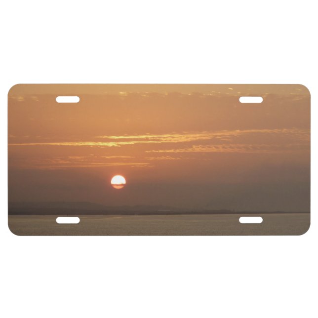 Sunrise over Aruba I Caribbean Seascape License Plate (Front)