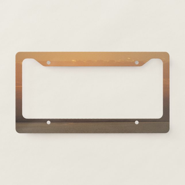 Sunrise over Aruba I Caribbean Seascape License Plate Frame (Front)