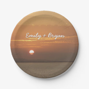 Sunrise over Aruba I Caribbean Seascape Paper Plates