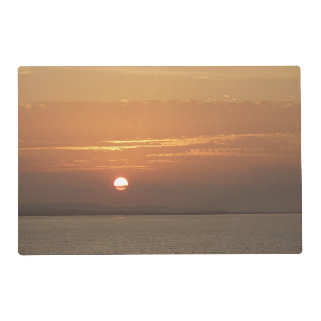 Sunrise over Aruba I Caribbean Seascape Placemat (Front)