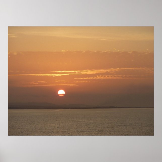 Sunrise over Aruba I Caribbean Seascape Poster (Front)