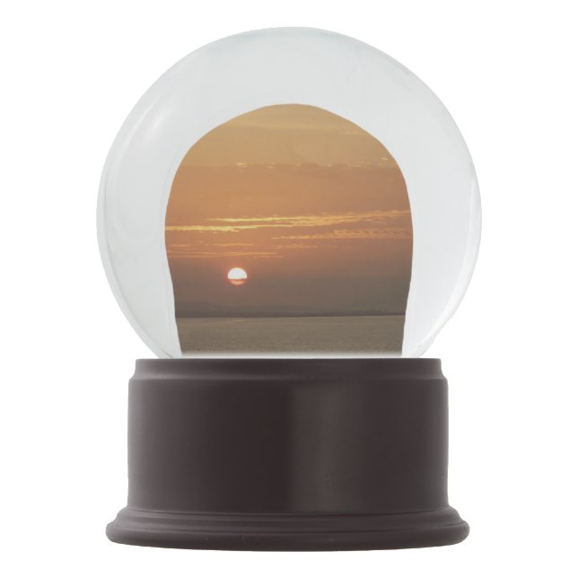 Sunrise over Aruba I Caribbean Seascape Snow Globe (Front)
